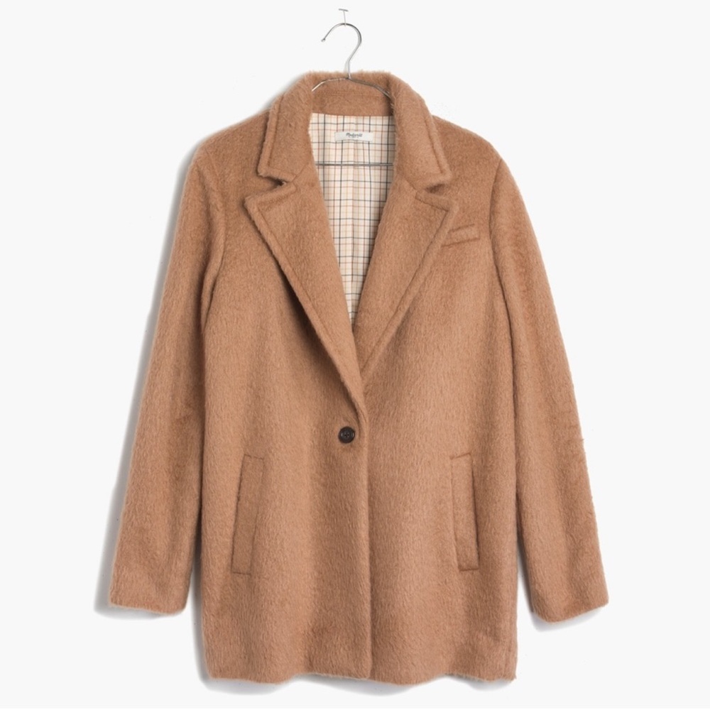 Madewell Brushweave Cocoon‎ Coat $285 Camel
Brown B5299 Wool Size 4